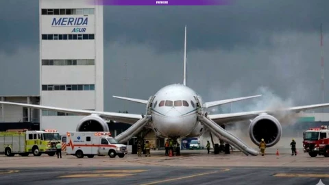 Aterrizaje de emergencia Mérida hoy