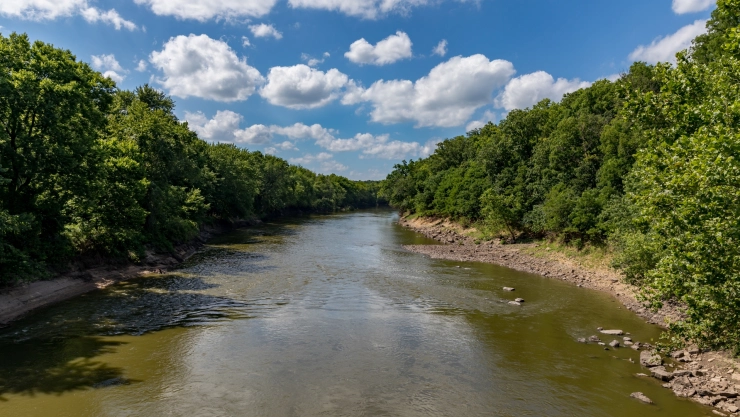 una vista del r&iacute;o Sangamon en el estado de Illinois. 