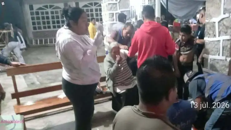 Explosión de pirotecnia fiesta patronal Acaxiloco, Cuetzalan