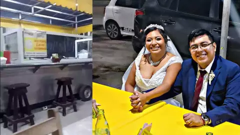 Recién casados celebran su boda en taquería de Chetumal.jpg