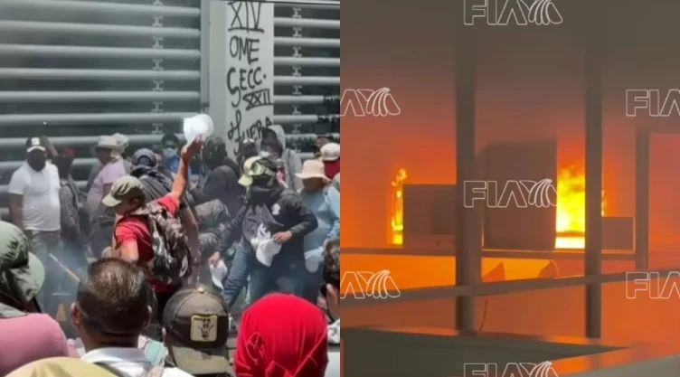 CETEG CNTE disturbios en edificio de SNTE