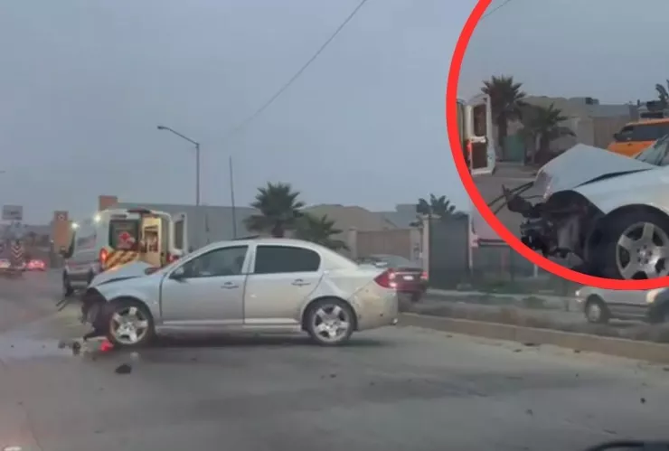 Fuerte accidente en la Vía Rápida de Tijuana hoy 10 de junio de 2025