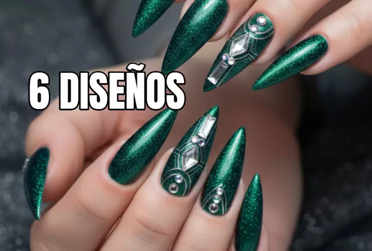 6 diseños de uñas tipo stiletto para looks extravagantes y fuera de lo común