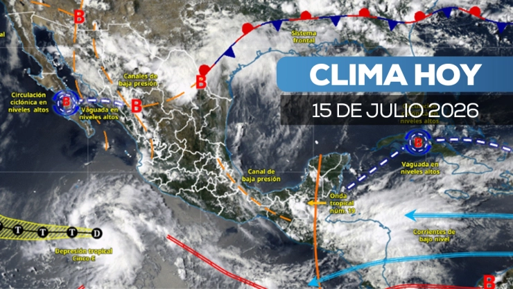 Clima en México hoy: Estados con lluvias intensas y posible formación de la tormenta tropical Elida