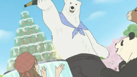 6 animes raros y curiosos Polar bear cafe