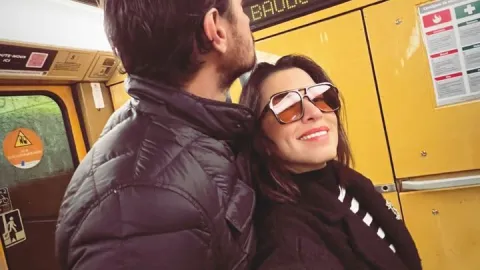 Laura G y su esposo.
