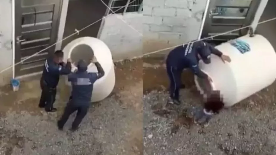VIDEO: Así sus padres abandonaron a una niña dentro de un tinaco en Chalco, Edomex