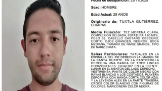 Alexander Nicolás desaparecido Tuxtla Gutiérrez