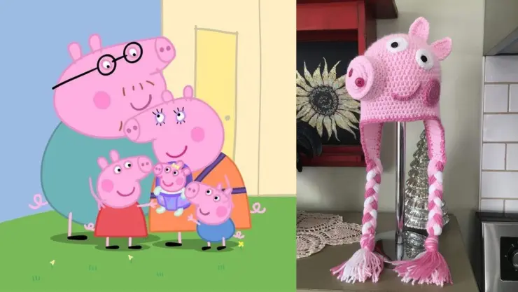 Peppa Pig Gorros de crochet para niños.jpeg