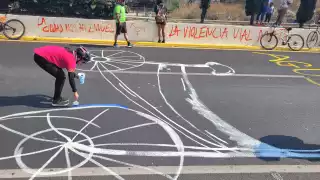 Bloqueo de ciclistas en la Recta a Cholula