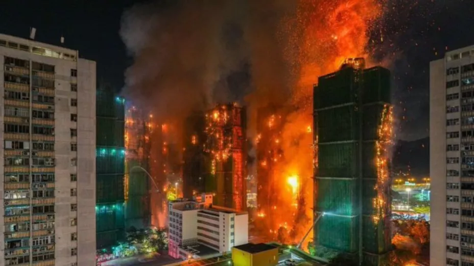 Incendio en Hong Kong