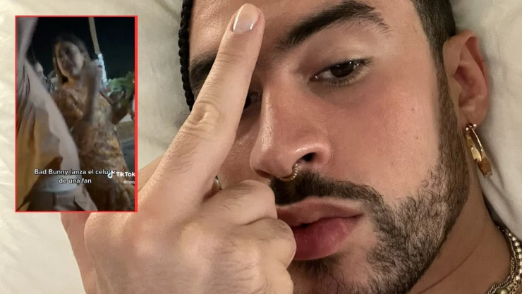 Bad Bunny aventó teléfono