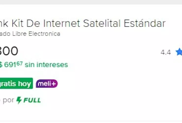 Conoce el precio de Starlink en Mercado Libre