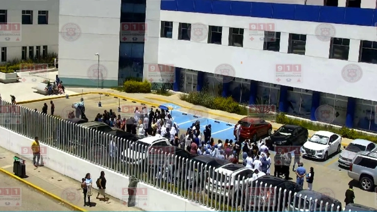 Evacúan por fuga de gas Hospital General de Cholula, Puebla