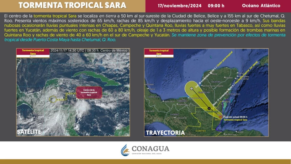 TORMENTA TROPICAL SARA ACTUALIZACIÓN HOY 17 DE NOVIEMBRE.jpg