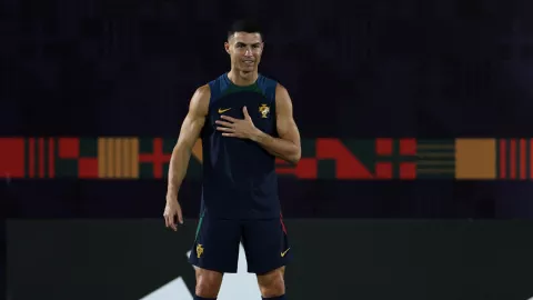 Cristiano Ronaldo entrena con Portugal