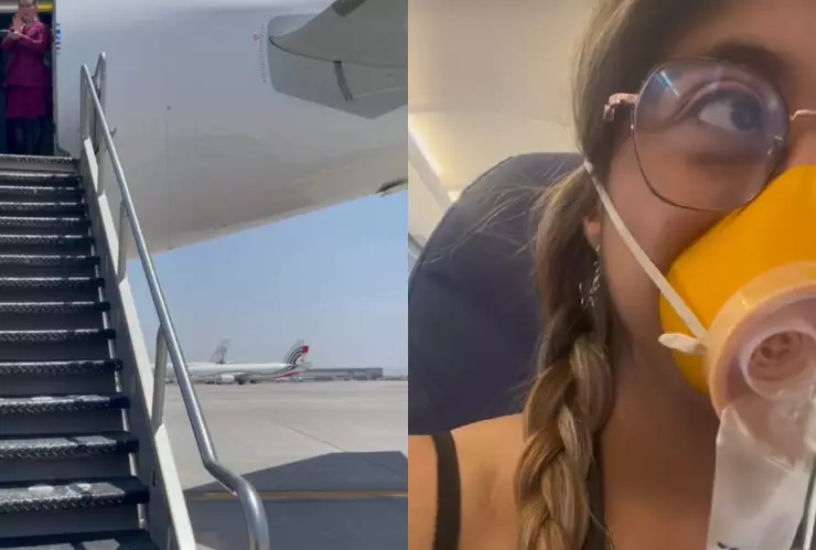 Así vivieron los pasajeros el retorno de emergencia del vuelo a Cancún al aeropuerto de Querétaro_ VIDEO.jpg