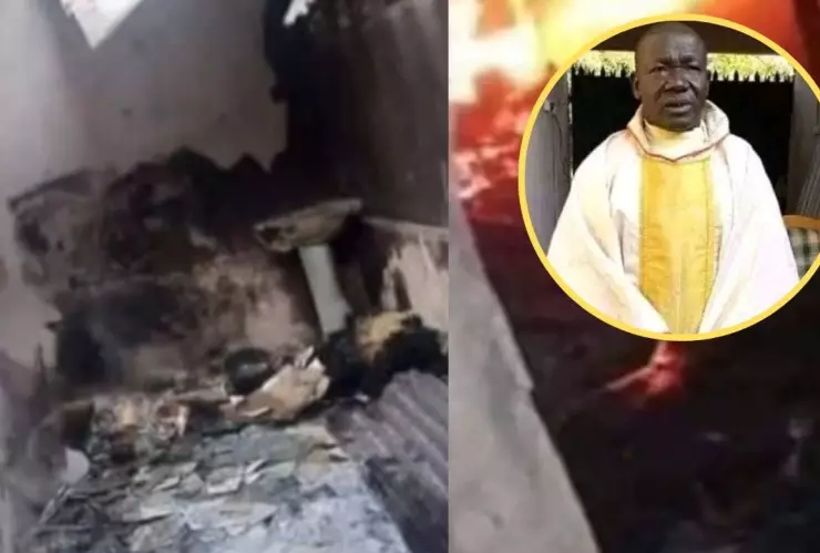 Lugar donde quemaron vivo al sacerdote católico