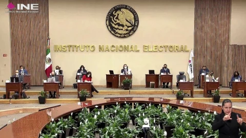 Sesión del Instituto Nacional Electoral (INE)