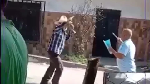 Abuelitos pelea con armas blancas Veracruz