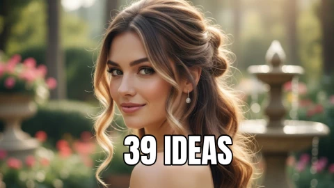39 ideas de peinados semi recogidos elegantes: puede ser en cabello lacio o chino y te verás preciosa