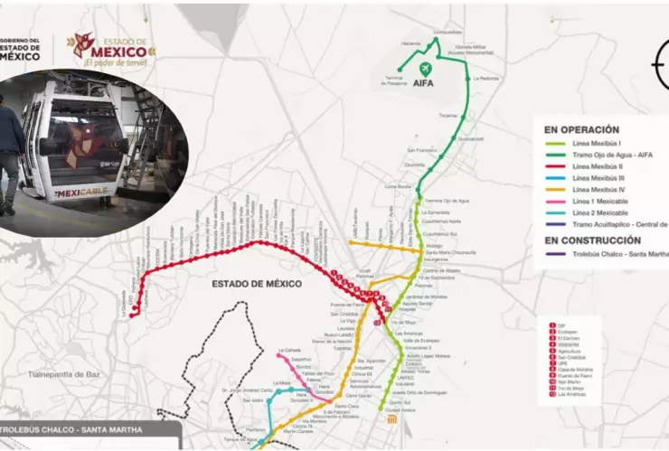 Estos serán los transbordos gratis en Mexicable y Mexibús.