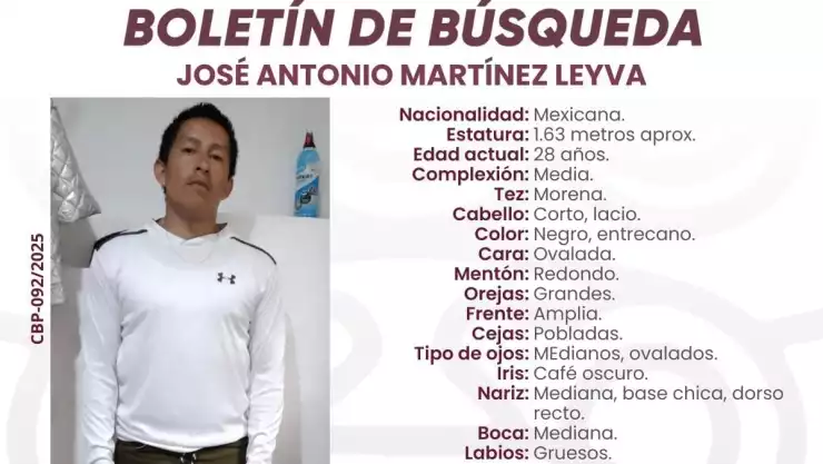 Desaparecido Puebla José Antonio Martínez Leyva