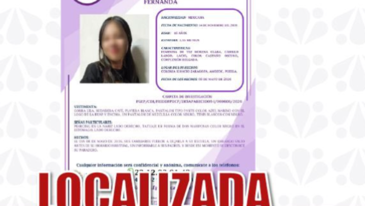 Localizan a menor desaparecida en preparatoria de Amozoc, Puebla