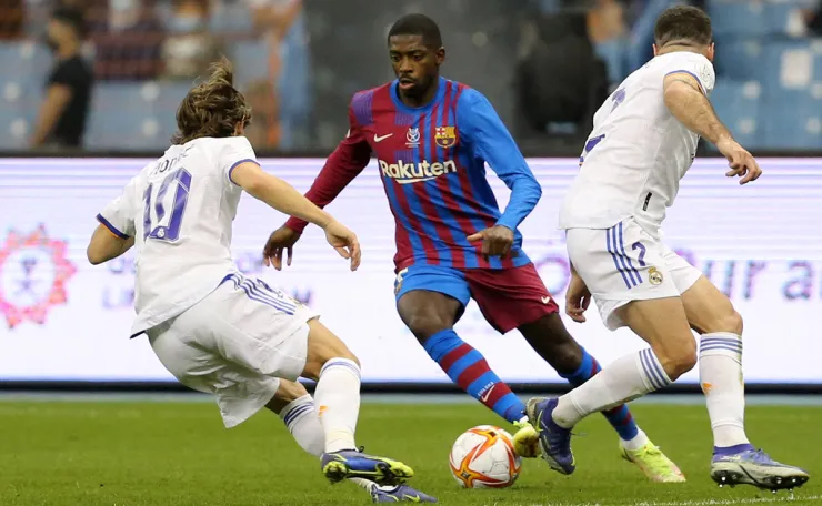 Ousmane Dembélé ante el Real Madrid