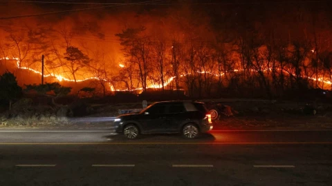 Corea del Sur enfrenta uno de los peores incendios forestales de su historia.