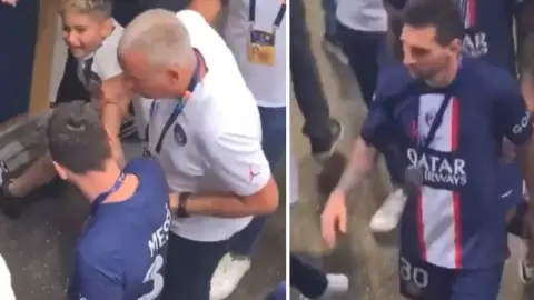 Video Messi tiene gesto con fanático, se viraliza en redes