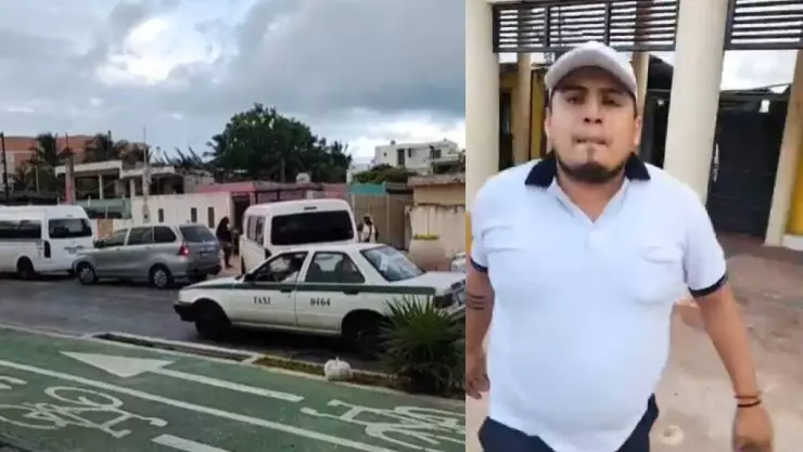 VIDEO_ Denuncian ataque de taxistas en Cancún esta vez en Puerto Juárez, golpearon a una persona
