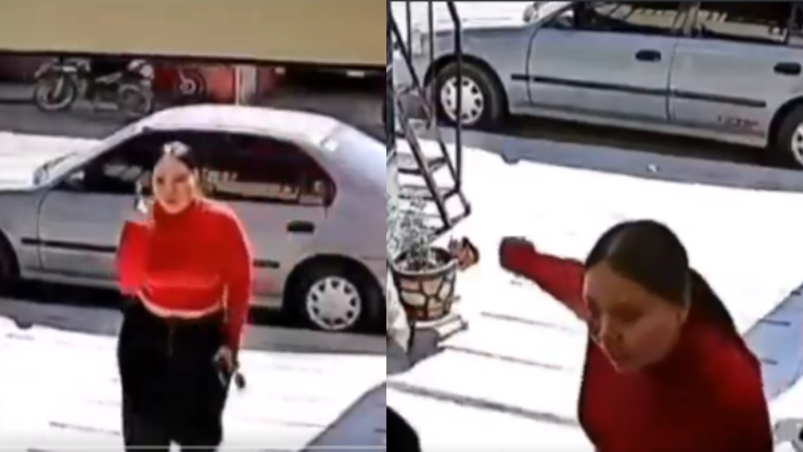 Mujer es captada amenazando a joven en Acatic, Jalisco