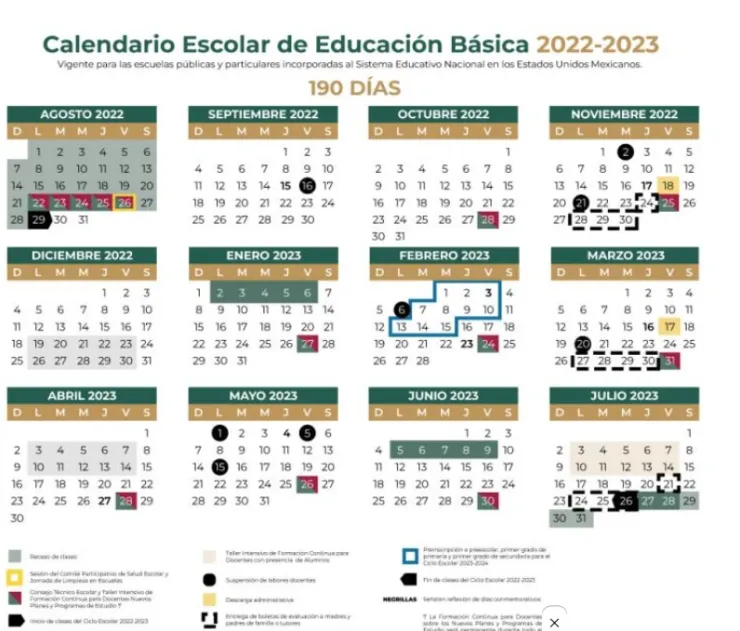 Cuáles son los días festivos, puentes y vacaciones en el Calendario SEP