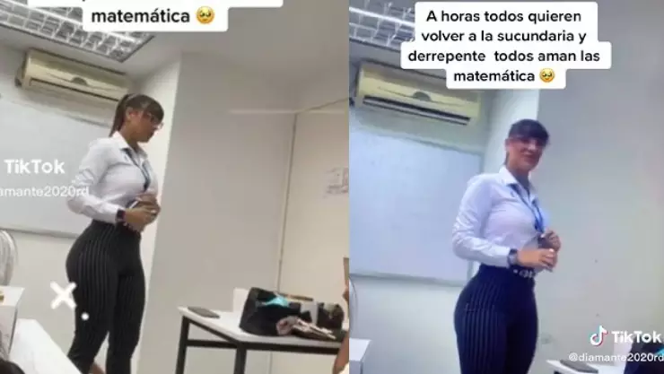 Maestra de matematicas enamora a internautas.