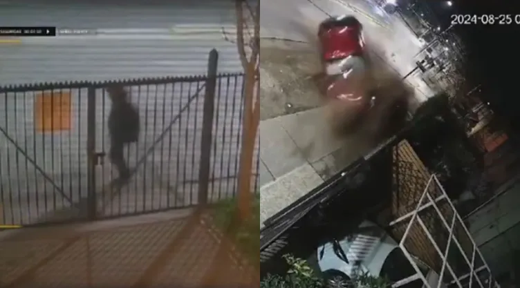 Hombre que caminaba al trabajo casi es embestido por un auto