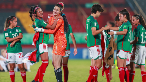 Jugadoras de la Selección Mexicana Femenil en el Mundial Sub-20
