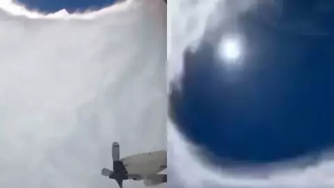 IMPRESIONANTE: Así se ve el interior del monstruoso huracán Erin en el Atlántico