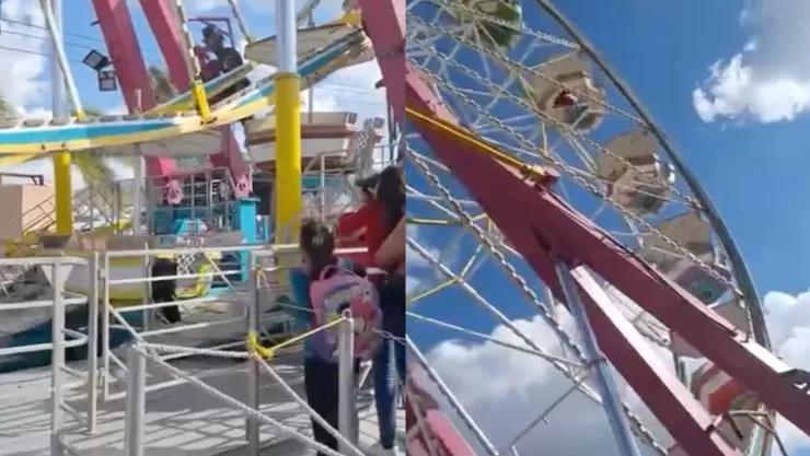 FENAPO 2024 Mujer muere tras caerse de la rueda de la fortuna en la feria de San Luis Potosí VIDEO