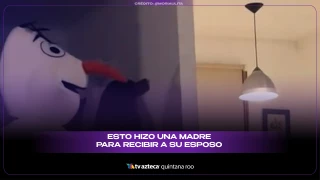 Madre recibe a su esposo disfrazada ¡Descúbrelo!