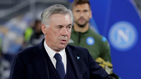 El entrenador del Napoli, Carlo Ancelotti