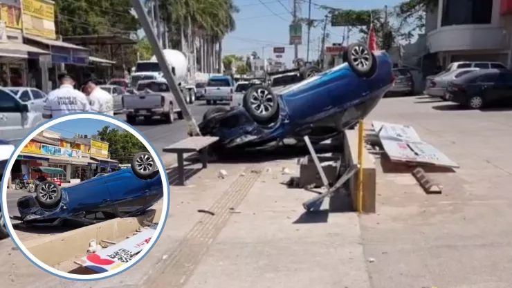 Volcadura por la Obregón