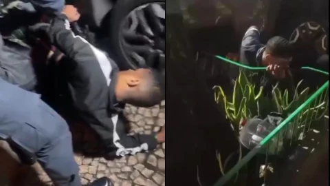 Ladrones atropellados en Brasil.