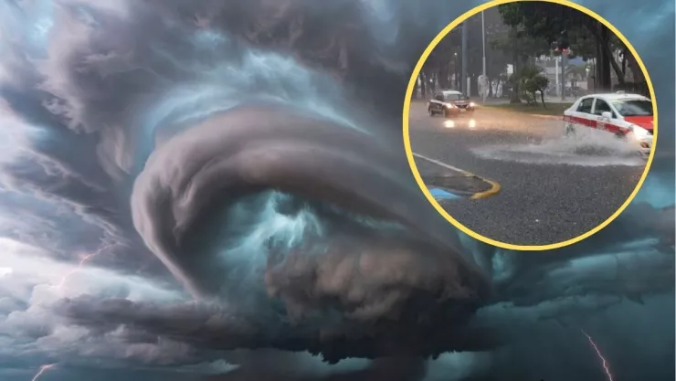 Clima en Veracruz con tormenta