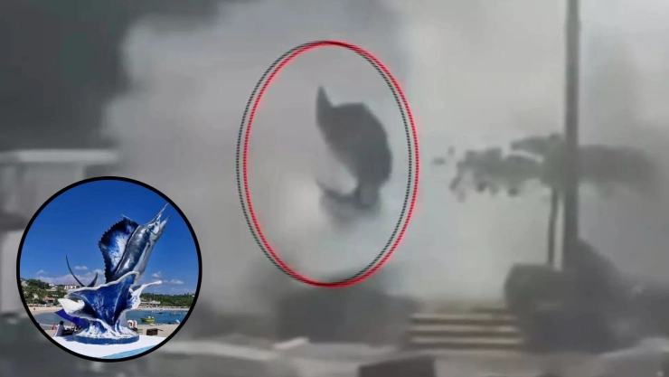 Huracán Erick 2025 DESTRUYE icónico monumento en Puerto Escondido, Oaxaca; Esto se sabe al respecto?