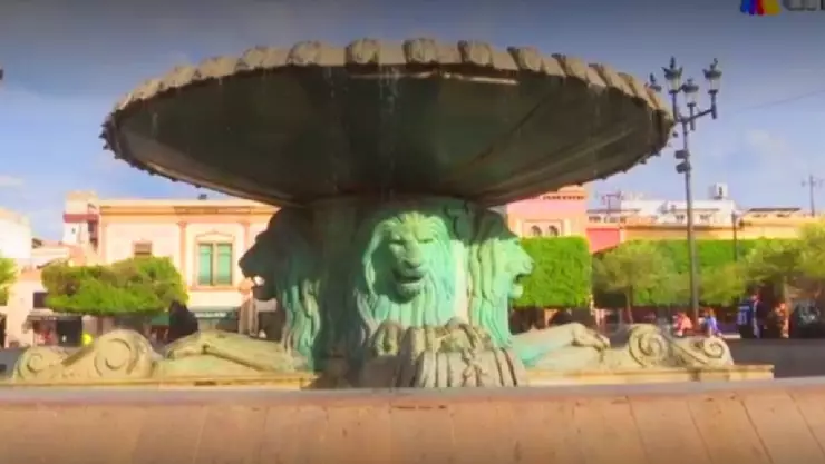 Fuente de los leones, en León, Guanajuato
