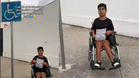 VIDEO: Multan a joven con discapacidad por estacionarse en lugar para discapacitados