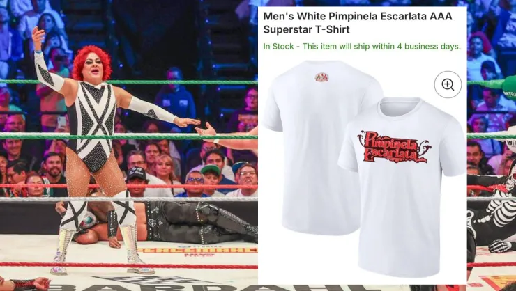 playera de pimpinela escarlata en wwe y aaa | playeras wwe y aaa