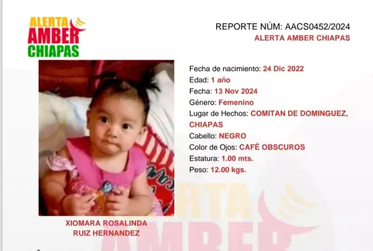 Xiomara Rosalinda Ruiz Hernández fue vista por última vez en Comitán de Domínguez, Chiapas