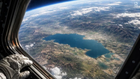 NASA capta el lago de Chapala desde el espacio y la imagen se hace vira